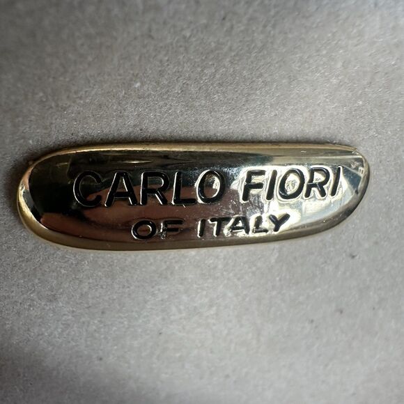 VTG Carlo Fiori Matelassé Handbag Italy Genuine Reptile Leather Original Tags - Picture 14 of 16